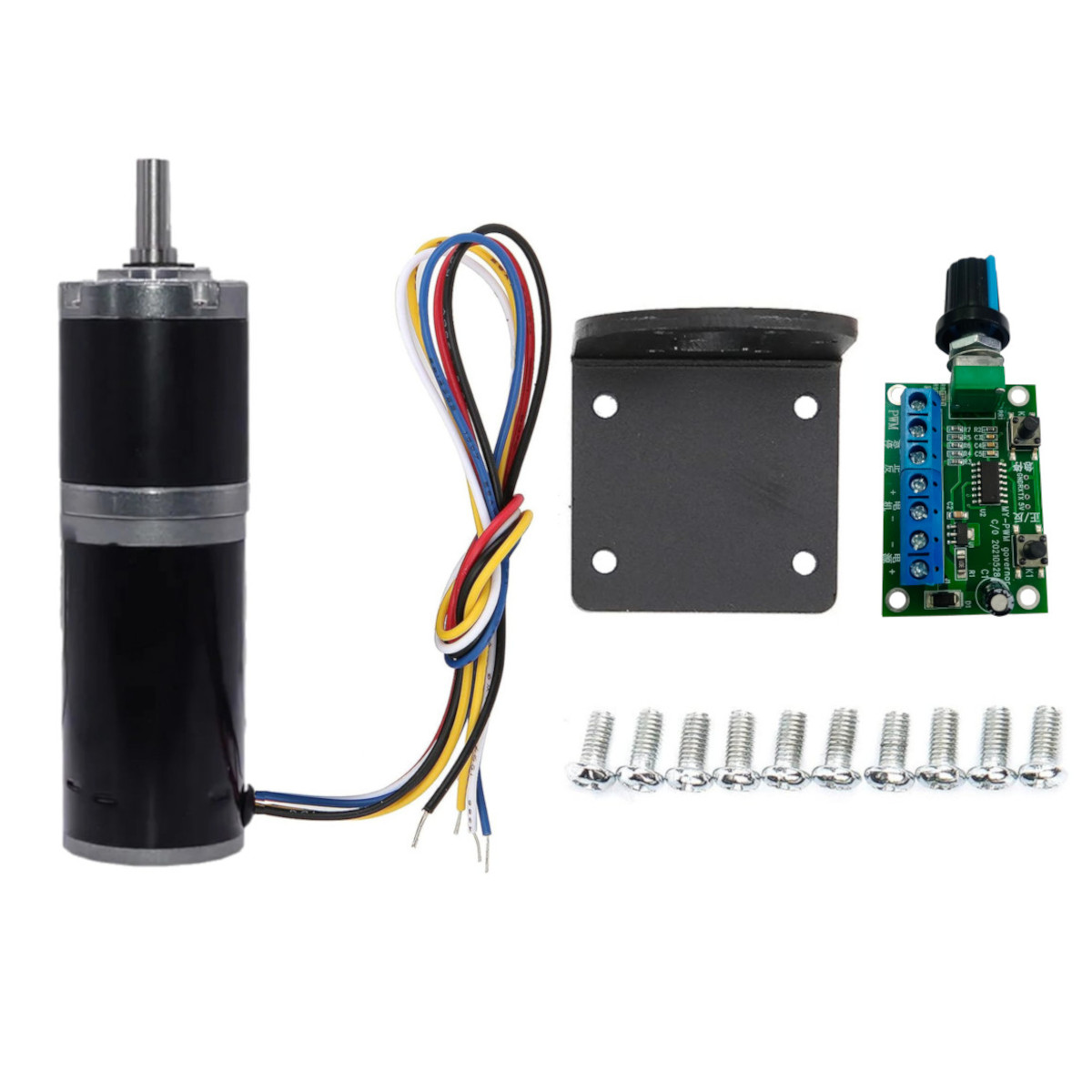 12V 100RPM Planetary Gear Brushless DC Motor With Controller and Bracket