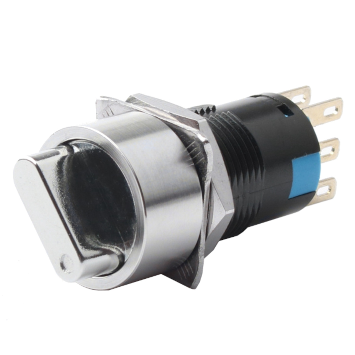 ProMax 16mm Momentary Rotary Switch 12V Green Illumination  Metal Waterproof