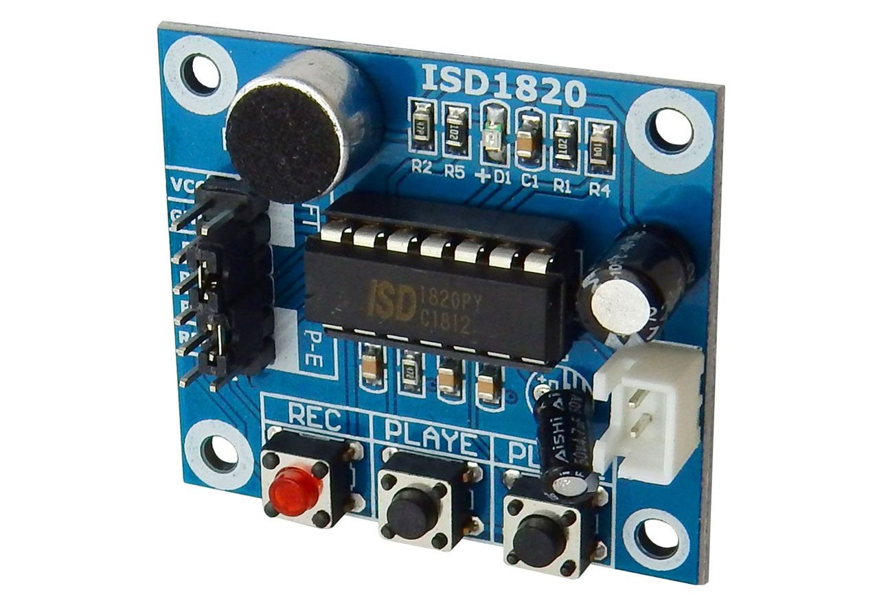  Voice Recorder & Playback Module With Onboard Microphone Speaker ISD1820
