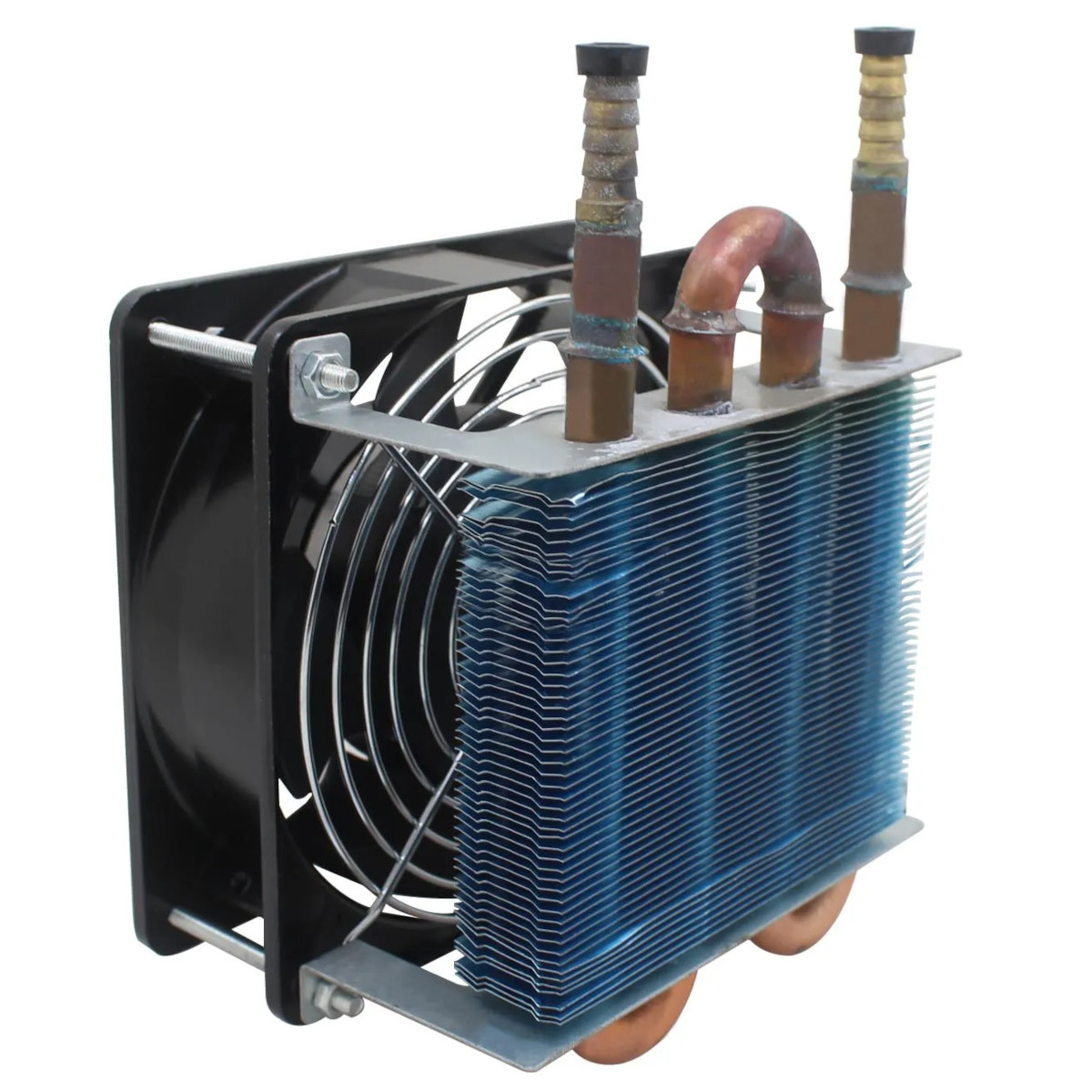   Industrial-Grade 120mm Copper Tube Condenser Radiator & 220V AC Fan Assembly