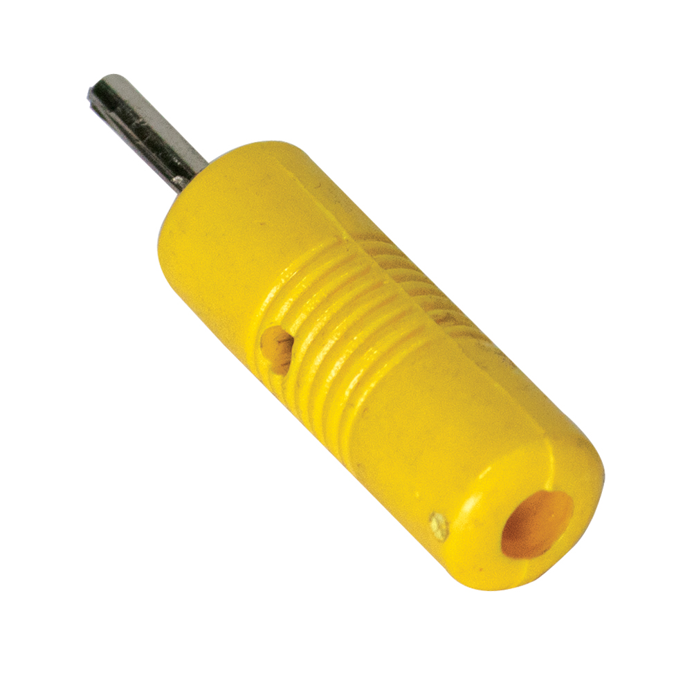 2mm Banana Plug Connector with Cross Hole - 10A - Yellow
