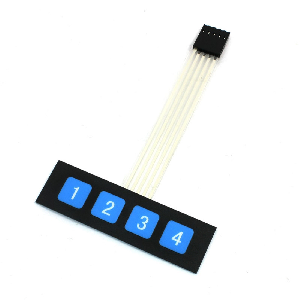 4 Key Flexible Membrane Switch Keypad for Arduino Raspberry Pi