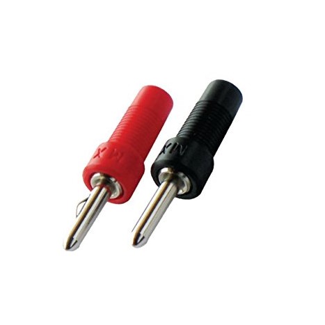 4mm Banana Plug Connector - 10A - Red & Black Pair