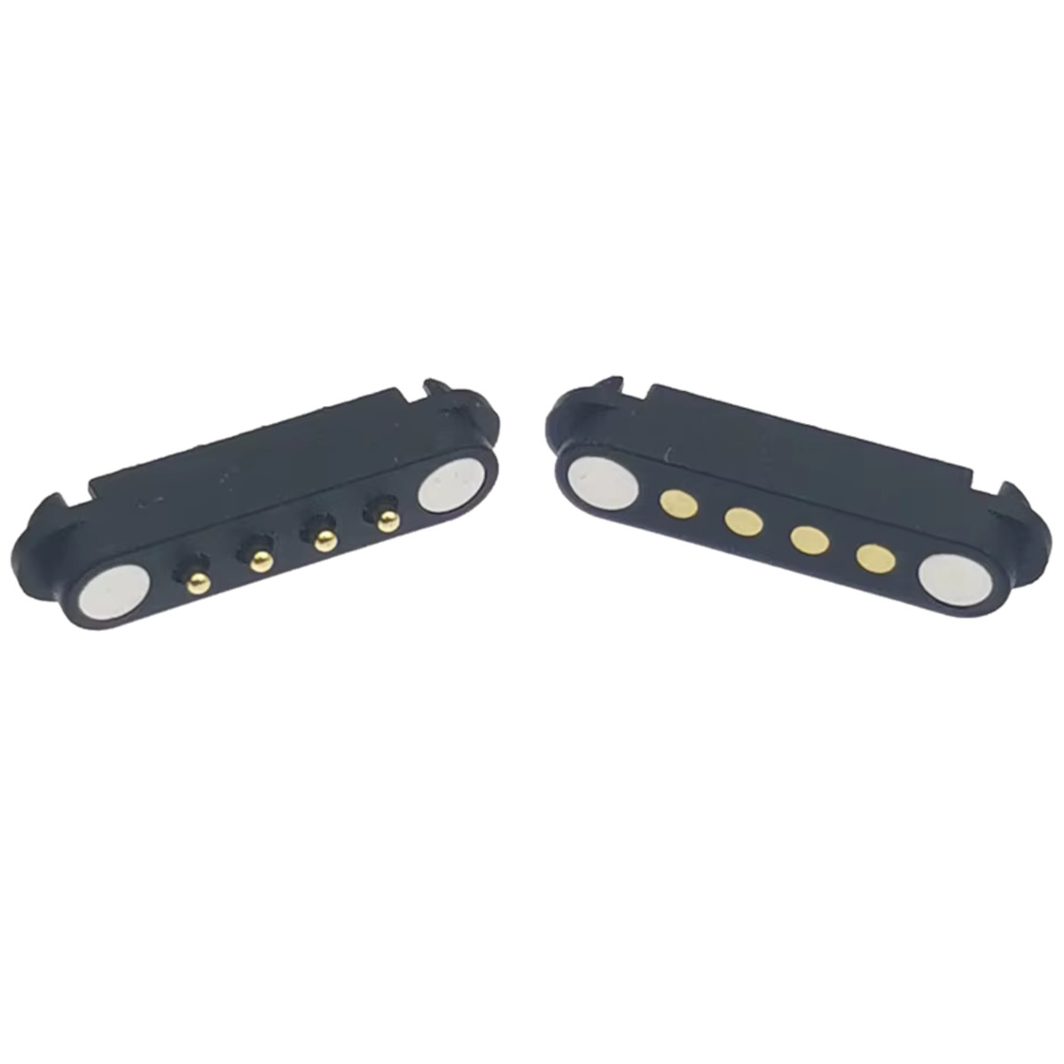 4P Magnetic Spring Loaded Pogo Pin Male Female Connector Socket 2.54 MM Pitch DIP