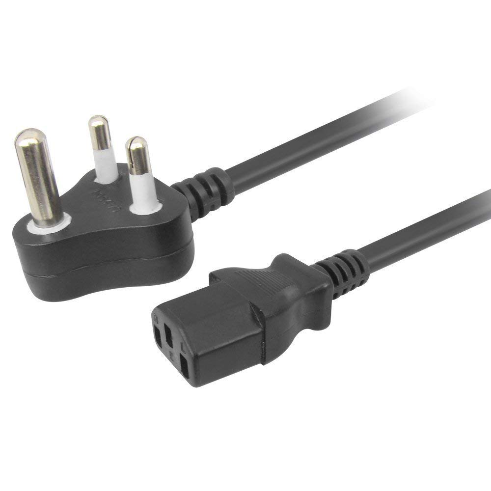 10A 3 Pin AC Power Cord 1m Length IEC C13 Cable for Laptop