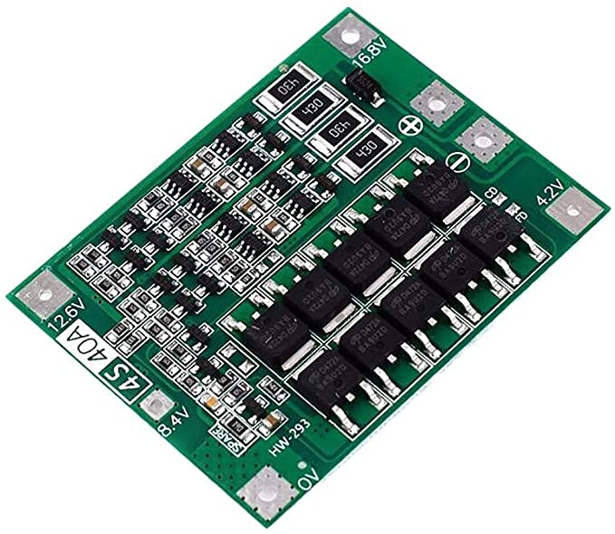 Lithium Battery Charger BMS 18650 Protection Module Circuit 4S, 40A