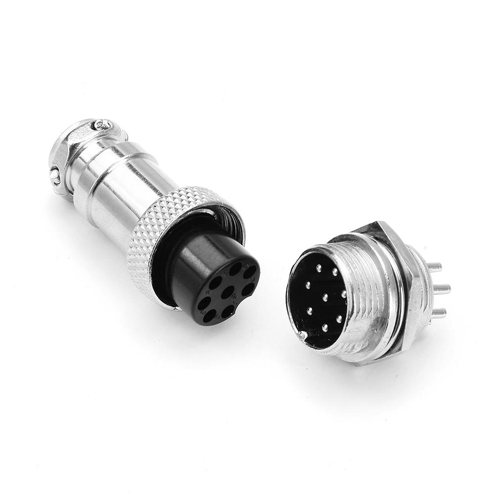 8 Pin GX16  Male Female Panel Mount Aviation Connector Plug