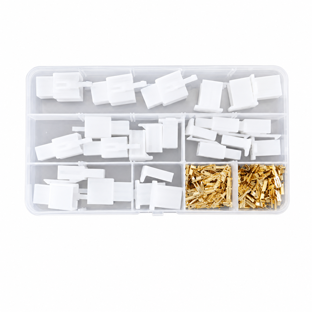 Automotive Motorcycle Electrical 2.8mm Connector Kit - 2/3/4/6/9 Pin Male Female Plug Socket 90PCS with Brass Terminals