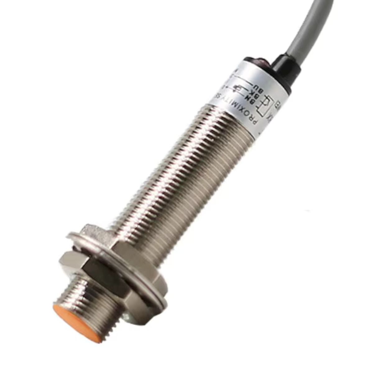 LJ12A3-2  M12 Threaded 6-36VDC 2mm Inductive Proximity Switch Sensor NPN-NO Shielded Flush Type