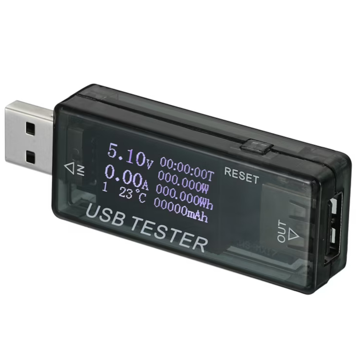 8-in-1 USB Tester - LCD Digital Multimeter for Voltage, Current, Power, mAh, and Wh