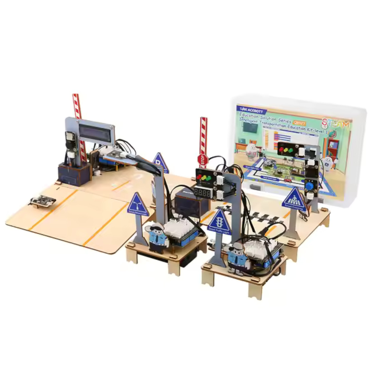 ACEBOTT Easy-Plug Intelligent Transportation STEM Starter Educational DIY Kit ESP32 Wifi-IOT QE027