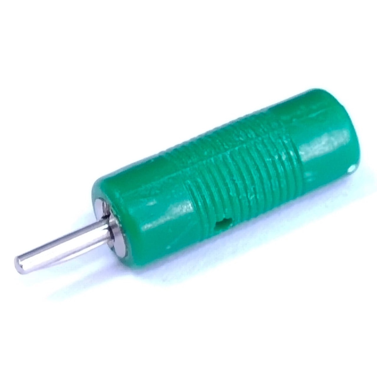 2mm Banana Plug Connector with Cross Hole - 10A - Green