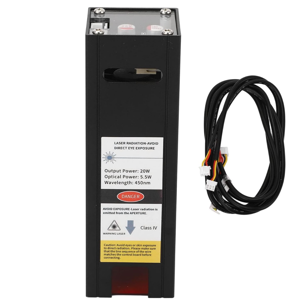 20W Diode Laser Module - 5.5W Optical Power 450nm Wavelength for CNC Engraving