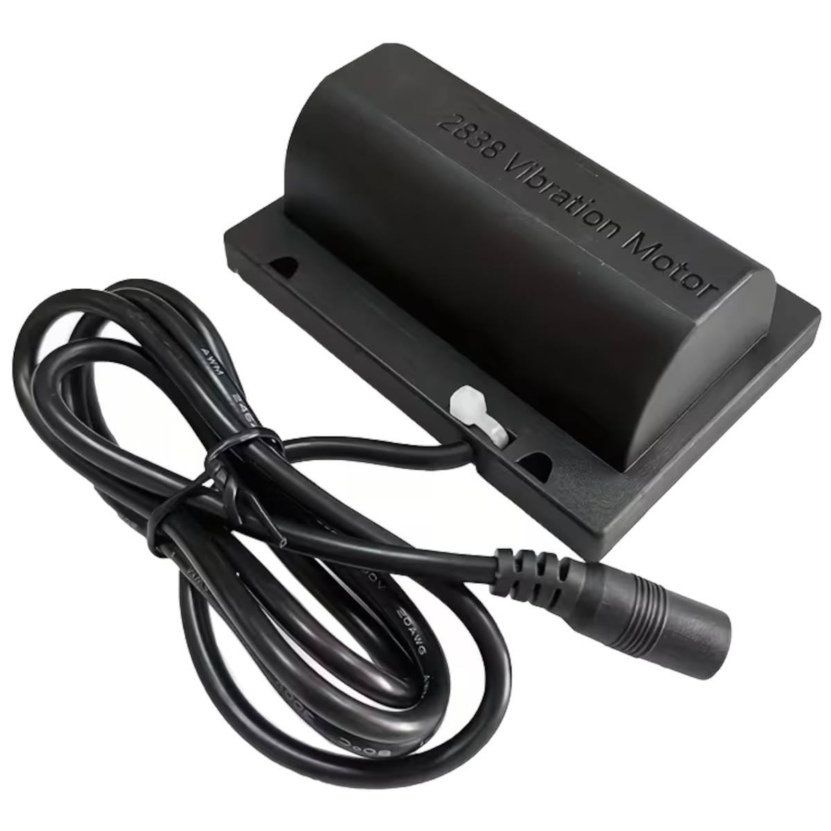 2838 Enclosed Heavy-Duty Vibration Motor - 12V 4300 RPM with DC Barrel Jack