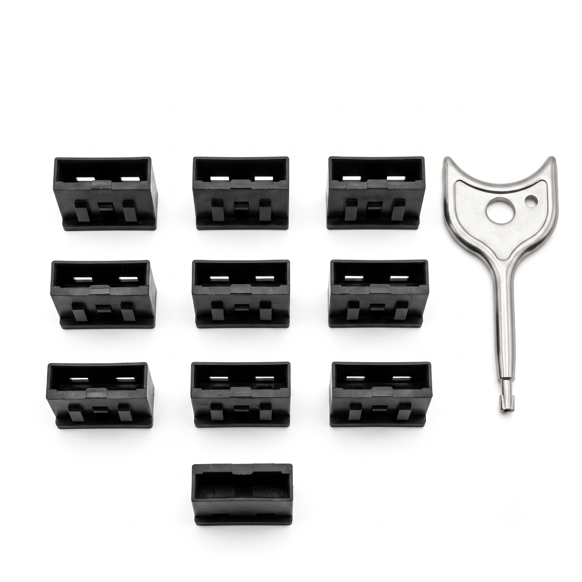 USB Type-A Port Blocker Security Lock with Metal Extraction Key 