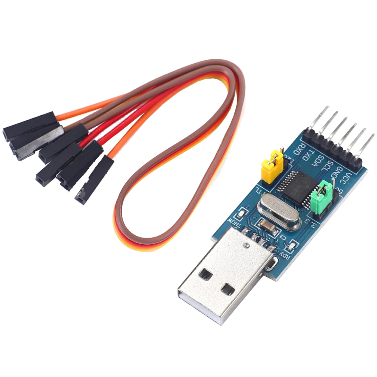 CH341T USB to UART & I2C Serial 2-in-1 Converter Module - Dual Mode