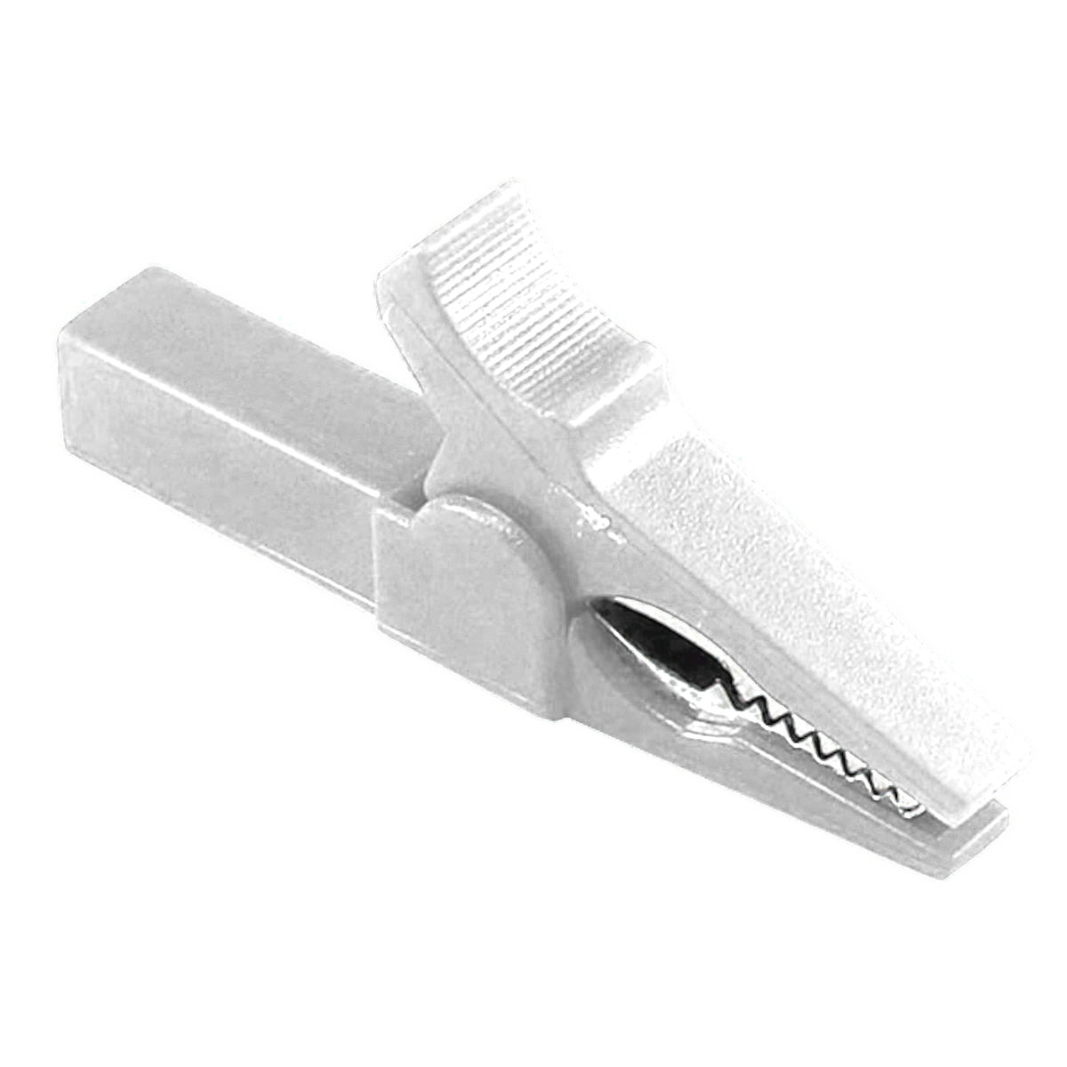 Alligator Clip White 55mm Copper Insulated Crocodile Opening 10mm for Banana Plug 4mm