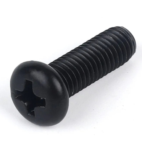 M2 x 5mm Black Nylon Pan Head Phillips Screw 