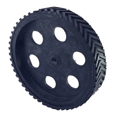 105mm Robot Black Wheel 6mm Shaft Hole Dia