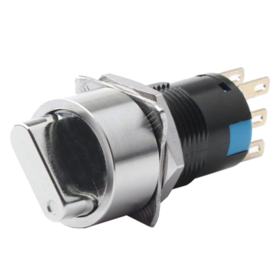 ProMax 16mm Momentary Rotary Switch 2 position with off Green Illumination  Metal Waterproof