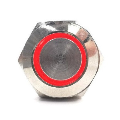 12mm ProMax PPS12006RRM Metal Push Button Switch Waterproof Momentary Red 