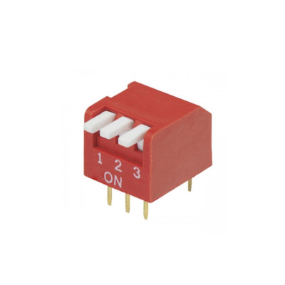 Dip Switch -3  Way Right Angle Piano Type