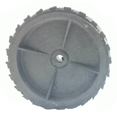 70mm Robot Black Wheel 6mm Shaft Hole Dia