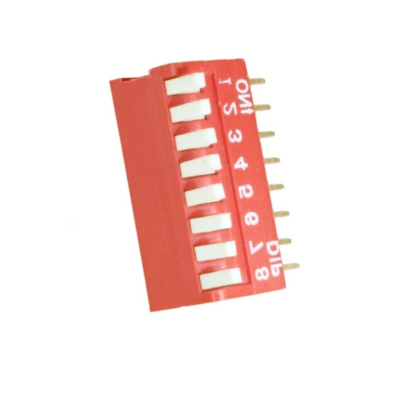 Dip Switch - 8 Way Right Angle Piano Type