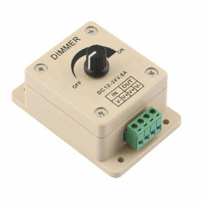 Adjustable Dimmer Switch For Single LED Strip 12V-24V, 8A