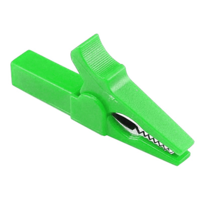 Alligator Clip Green 55mm Copper Insulated Crocodile Opening 10mm for Banana Plug 4mm