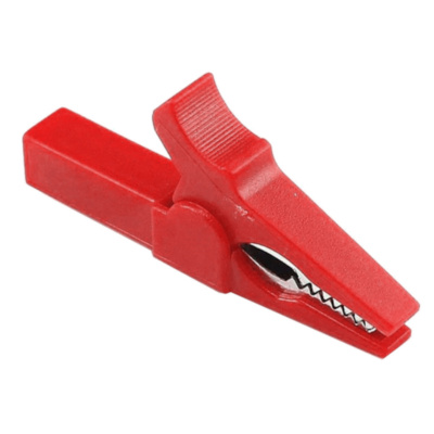 Alligator Clip Red 55mm Copper Insulated Crocodile Opening 10mm for Banana Plug 4mm