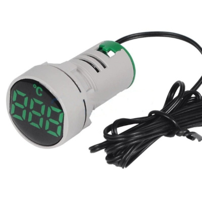 ProMax Mini LED Temperature Indicator Display  22mm, AC 50-380V, Green