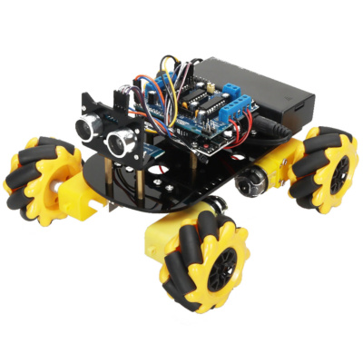 Mini RC 4 Mecanum Wheel Drive Robot Car Chassis Kit Unassembled DIY
