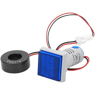 ProMax 3 in 1 Voltage Current Frequency Indicator Display Panel 22mm Blue