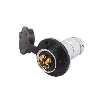 4 Pin GX30 Male Female Panel Mount Aviation Connector with 3 Hole Circular Flange