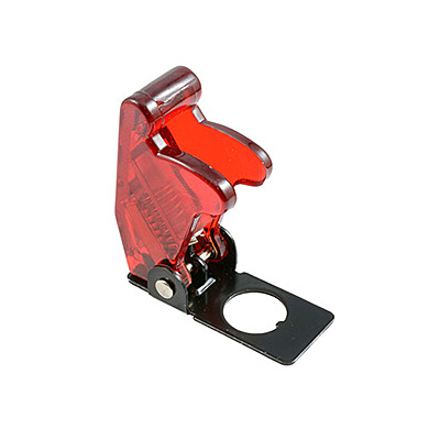 Toggle Switch Safety Cap - Transparent red