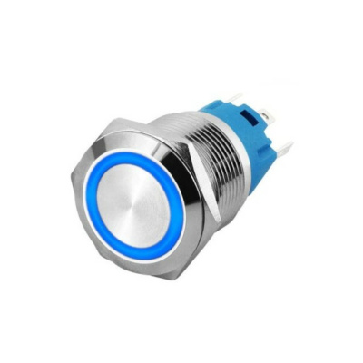 22mm ProMax PPS22005BRL Metal Push Button Switch Waterproof  Latching Blue