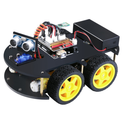 Smart RC 4 Wheel Drive Robot Car Chassis Kit UNO R3 Bluetooth Unassembled DIY