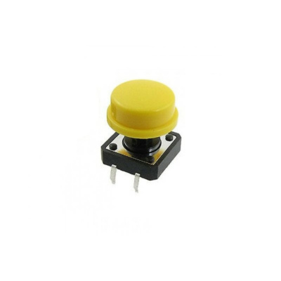 Tactile Push Button Switch With Yellow Round Cap 