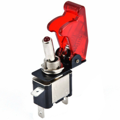 Toggle Switch With Red Led 12V With Cover And RMC Wire 