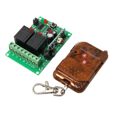 12V Two Channel RF Wireless Relay Module with Remote Control