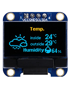 0.96" Inch 128 x 64 SPI I2C 4 Pin OLED Blue Display Module SSD1306 Controller