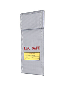 100x200mm Lithium Polymer Battery Fire and Water Resistant LiPo Li-ion Protection Pouch Silver