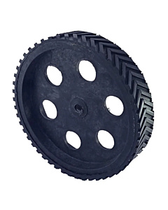 105mm Robot Black Wheel 6mm Shaft Hole Dia