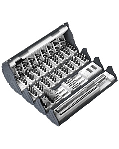 128 in 1 Cylindrical Screw Driver Precision Multi Tool Kit with Magnetic Flexible Extension Rod