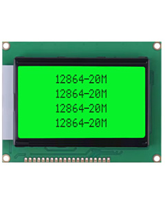 128 x 64 Dots Graphics Green LCD Display ST7920 SPI