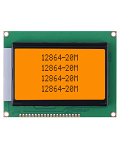 128 x 64 Dots Graphics Orange LCD Display ST7920 SPI