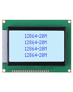 128 x 64 Dots Graphics White Light Blue LCD Display ST7920 SPI