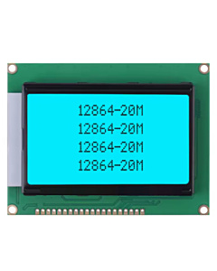 128 x 64 Dots Graphics Ice Blue LCD Display ST7920 SPI