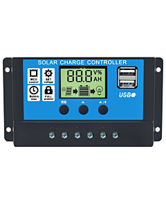 12V/24V 100A PWM Solar Charge Controller Intelligent Digital LCD Battery Charger Dual USB Output